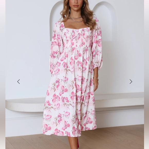 Hello Molly Dresses & Skirts - Hello Molly Pink Floral Midi Dress